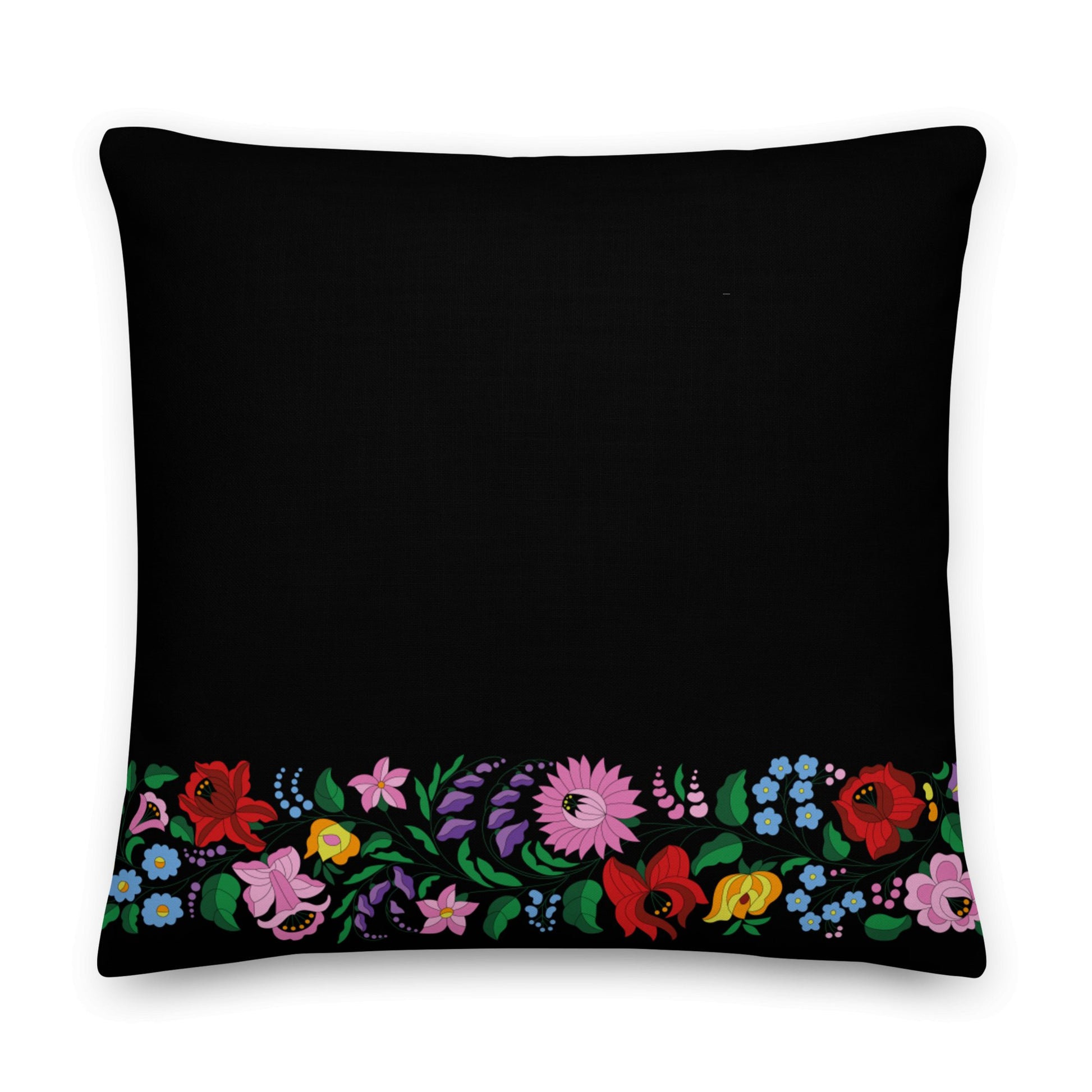 Matyo Hungarian Folk-Art Design Premium Pillow - Eger - Red Rosehip Studio