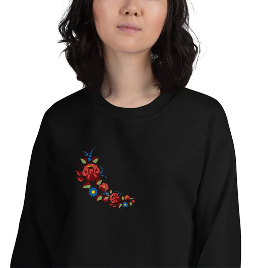 RR™ Matyo Design Embroidered All Gender Sweatshirt - Csepke - Red Rosehip Studio